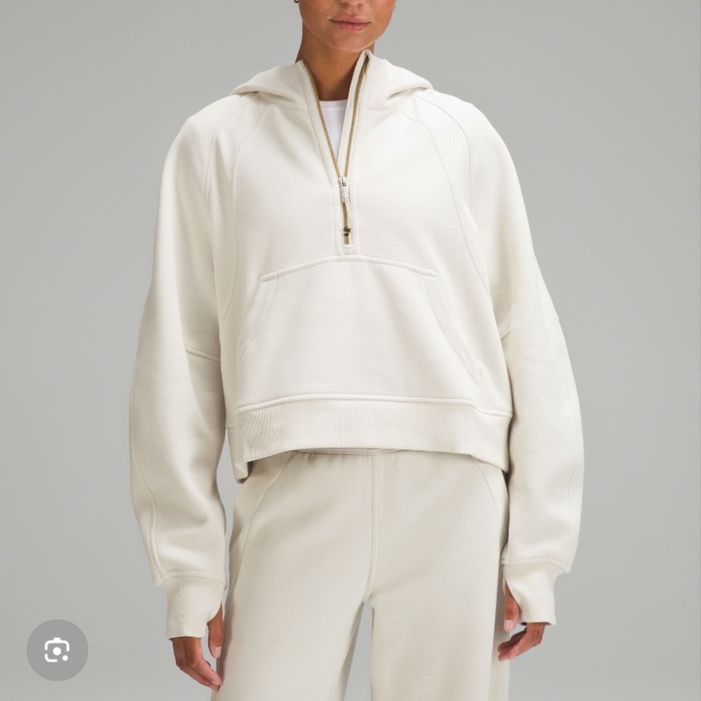 Lululemon Scuba Oversized Half Zip Hoodie *gold zip